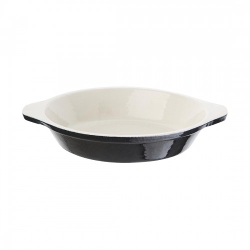 Vogue Black Round Gratin Dish