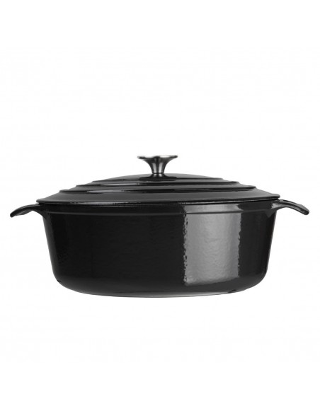 Vogue Oval Black Casserole Dish