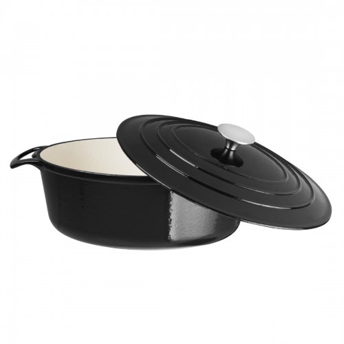 Vogue Oval Black Casserole Dish