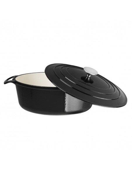 Vogue Oval Black Casserole Dish