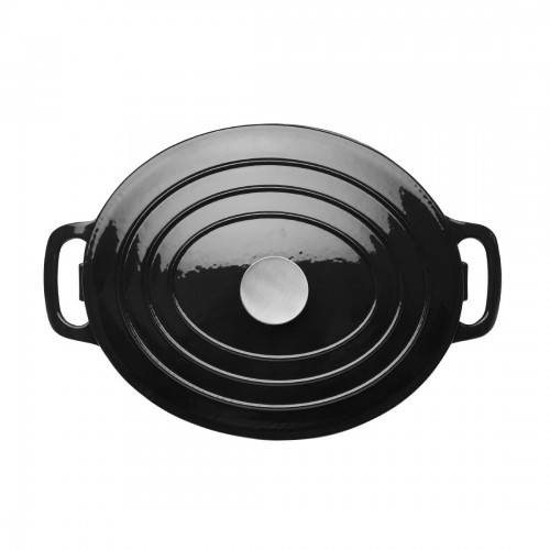 Vogue Oval Black Casserole Dish