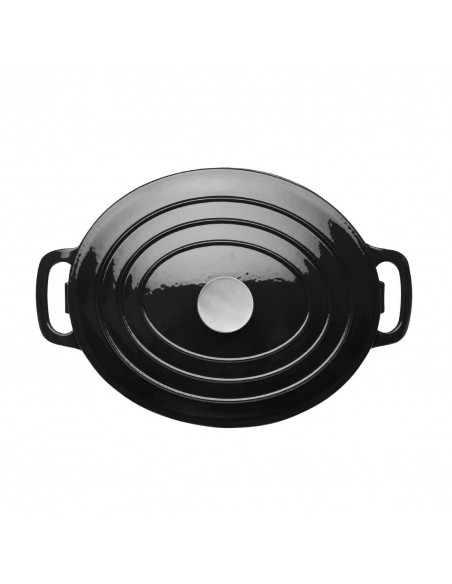 Vogue Oval Black Casserole Dish