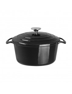 Vogue Round Black Casserole Dish