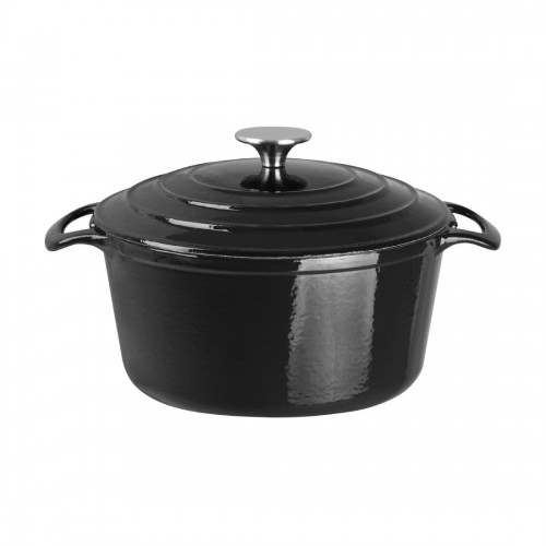 Vogue Round Black Casserole Dish