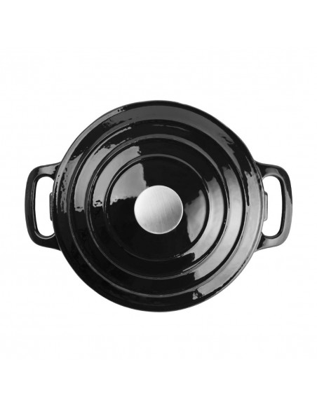 Vogue Round Black Casserole Dish