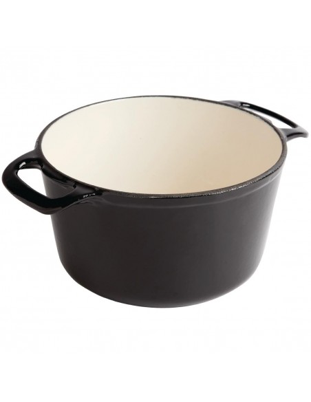 Vogue Round Black Casserole Dish