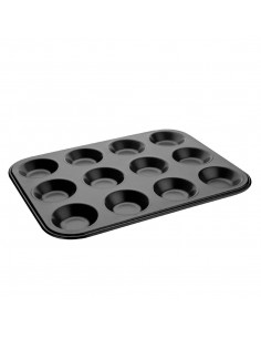 Vogue Carbon Steel Non-Stick Mini Muffin Tray 12 Cup