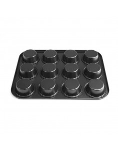 Vogue Carbon Steel Non-Stick Muffin Tray 12 Cup 2