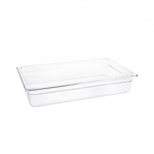 Vogue Polycarbonate 1/1 Gastronorm Container 100mm Clear