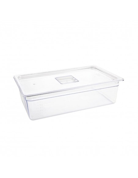 Vogue Polycarbonate 1/1 Gastronorm Container 150mm Clear
