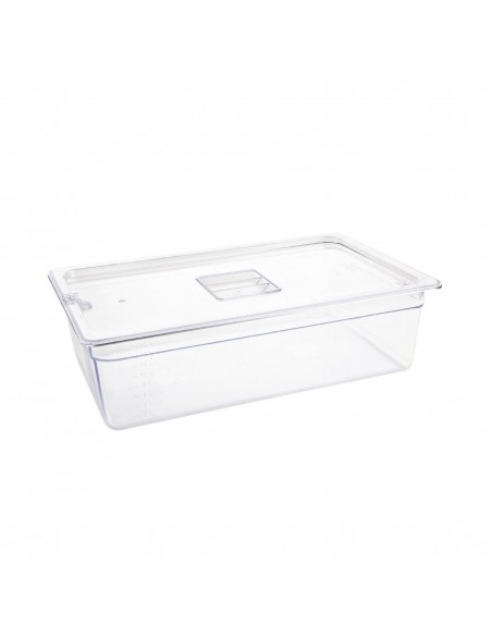 Vogue Polycarbonate 1/1 Gastronorm Container 150mm Clear