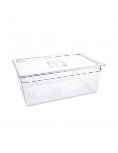 Vogue Polycarbonate 1/1 Gastronorm Container 200mm Clear 2