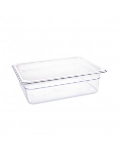 Vogue Polycarbonate 1/2 Gastronorm Container 100mm Clear