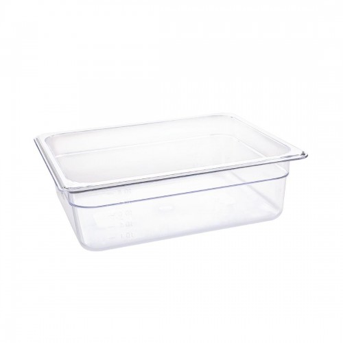 Vogue Polycarbonate 1/2 Gastronorm Container 100mm Clear