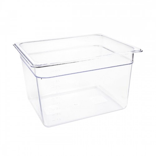 Vogue Polycarbonate 1/2 Gastronorm Container 200mm Clear