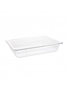 Vogue Polycarbonate 1/2 Gastronorm Container 65mm Clear