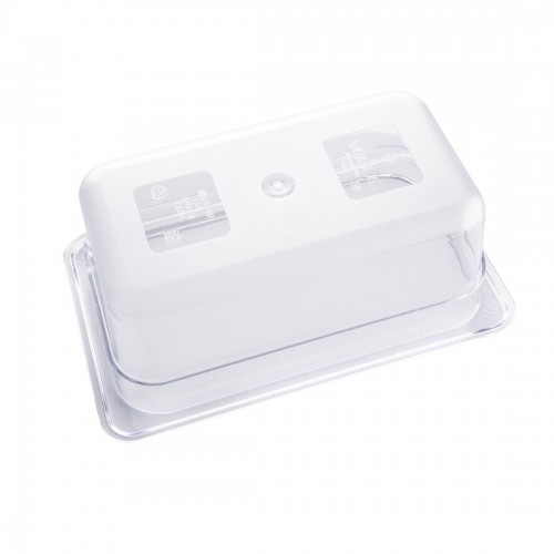 Vogue Polycarbonate 1/4 Gastronorm Container 100mm Clear