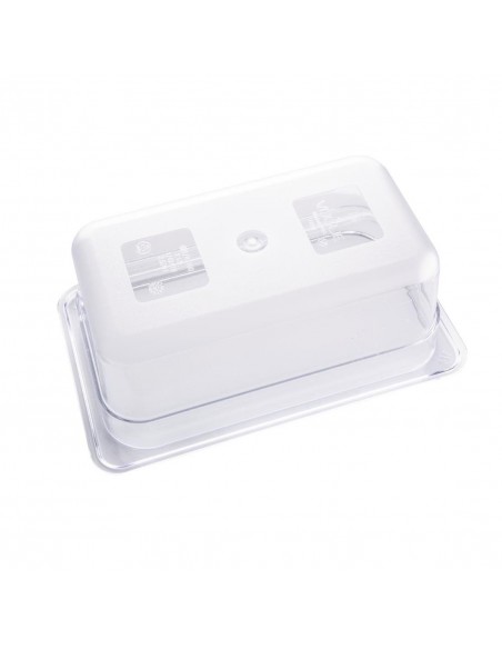 Vogue Polycarbonate 1/4 Gastronorm Container 100mm Clear