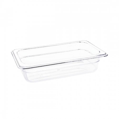 Vogue Polycarbonate 1/4 Gastronorm Container 65mm Clear