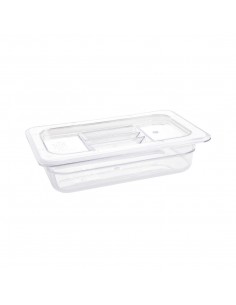 Vogue Polycarbonate 1/4 Gastronorm Container 65mm Clear 2