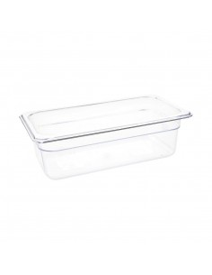 Vogue Polycarbonate 1/3 Gastronorm Container 100mm Clear