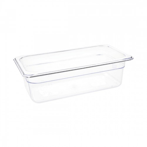 Vogue Polycarbonate 1/3 Gastronorm Container 100mm Clear