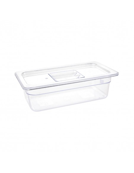 Vogue Polycarbonate 1/3 Gastronorm Container 100mm Clear