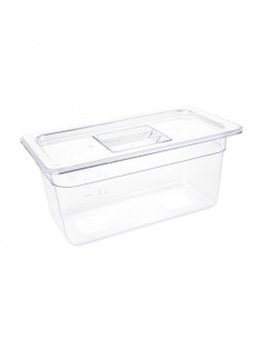 Vogue Polycarbonate 1/3 Gastronorm Container 150mm Clear 2