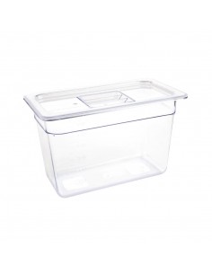 Vogue Polycarbonate 1/3 Gastronorm Container 200mm Clear 2
