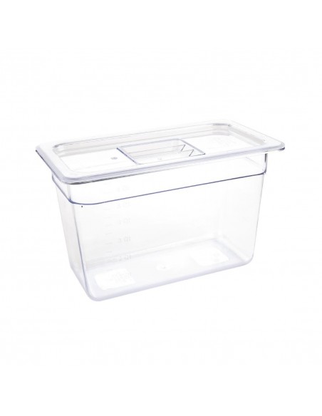 Vogue Polycarbonate 1/3 Gastronorm Container 200mm Clear