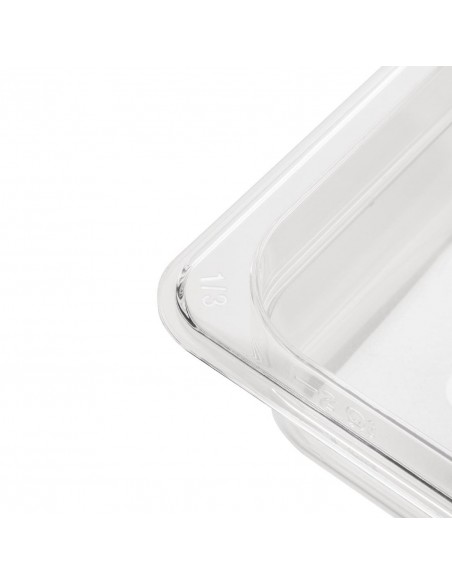 Vogue Polycarbonate 1/3 Gastronorm Container 200mm Clear