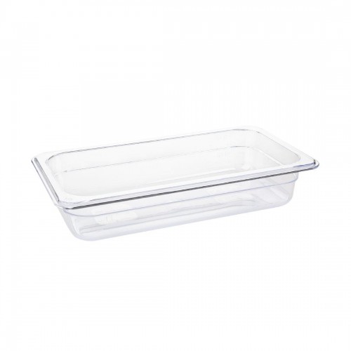 Vogue Polycarbonate 1/3 Gastronorm Container 65mm Clear