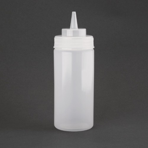 Vogue Clear Wide Neck Squeeze Sauce Bottle 16oz