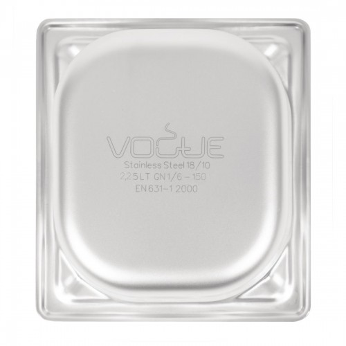 Vogue Heavy Duty Stainless Steel 16 Gastronorm Pan 150mm