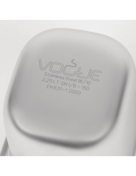 Vogue Heavy Duty Stainless Steel 16 Gastronorm Pan 150mm