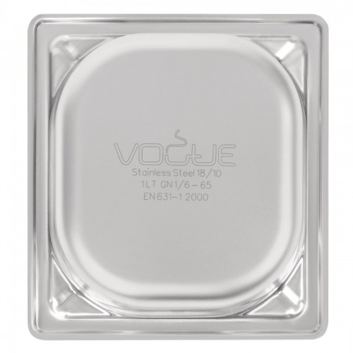 Vogue Heavy Duty Stainless Steel 16 Gastronorm Pan 65mm