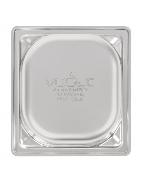 Vogue Heavy Duty Stainless Steel 16 Gastronorm Pan 65mm