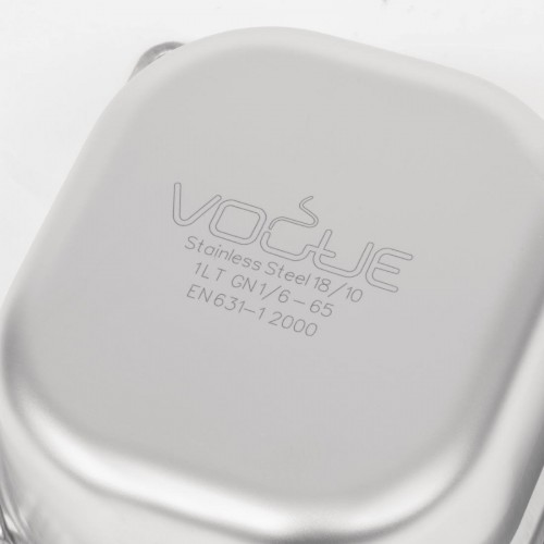 Vogue Heavy Duty Stainless Steel 16 Gastronorm Pan 65mm