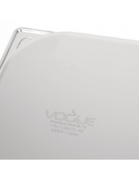 Vogue Heavy Duty Stainless Steel 12 Gastronorm Pan 40mm