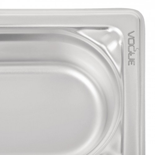 Vogue Heavy Duty Stainless Steel 19 Gastronorm Pan 65mm