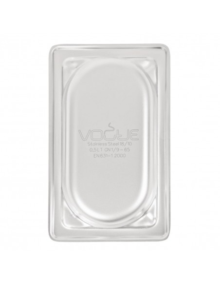 Vogue Heavy Duty Stainless Steel 19 Gastronorm Pan 65mm