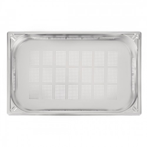 Vogue Heavy Duty Stainless Steel Perforated 11 Gastronorm Pan 100mm