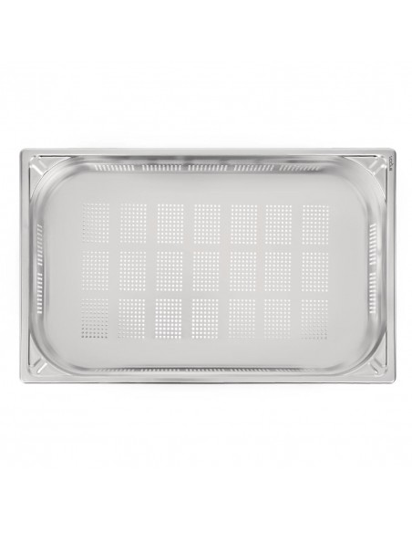 Vogue Heavy Duty Stainless Steel Perforated 11 Gastronorm Pan 100mm