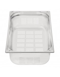 Vogue Heavy Duty Stainless Steel Perforated 11 Gastronorm Pan 150mm 2