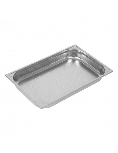 Vogue Heavy Duty Stainless Steel Perforated 11 Gastronorm Pan 65mm