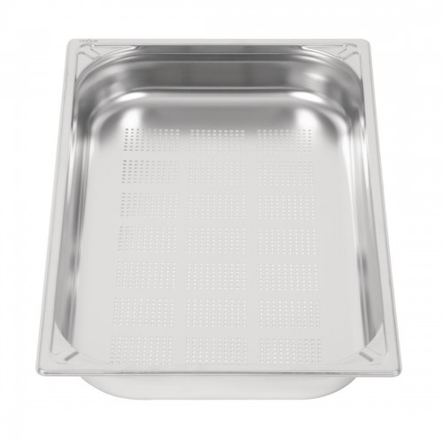 Vogue Heavy Duty Stainless Steel Perforated 11 Gastronorm Pan 65mm