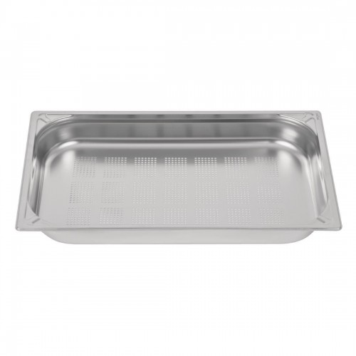 Vogue Heavy Duty Stainless Steel Perforated 11 Gastronorm Pan 65mm