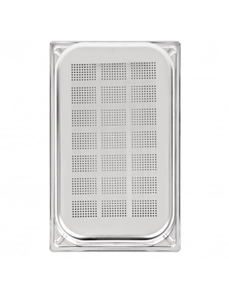 Vogue Heavy Duty Stainless Steel Perforated 11 Gastronorm Pan 65mm