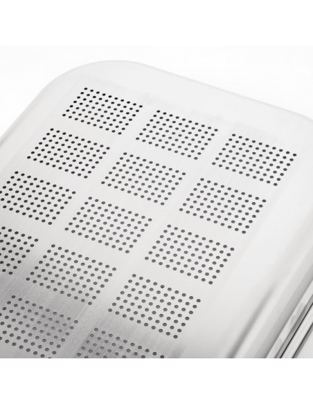 Vogue Heavy Duty Stainless Steel Perforated 11 Gastronorm Pan 65mm