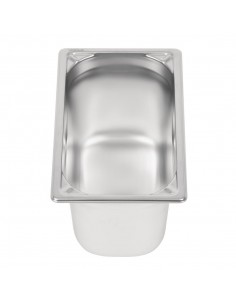 Vogue Heavy Duty Stainless Steel 14 Gastronorm Pan 150mm 2